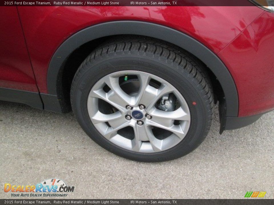 2015 Ford Escape Titanium Ruby Red Metallic / Medium Light Stone Photo #3