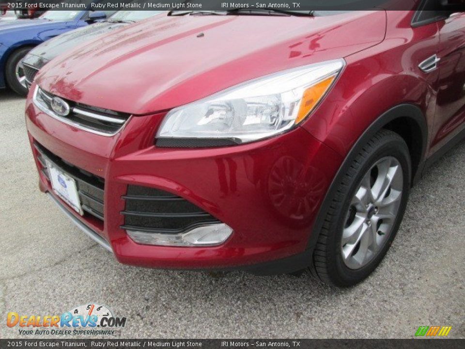 2015 Ford Escape Titanium Ruby Red Metallic / Medium Light Stone Photo #6