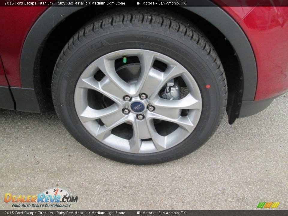2015 Ford Escape Titanium Ruby Red Metallic / Medium Light Stone Photo #7
