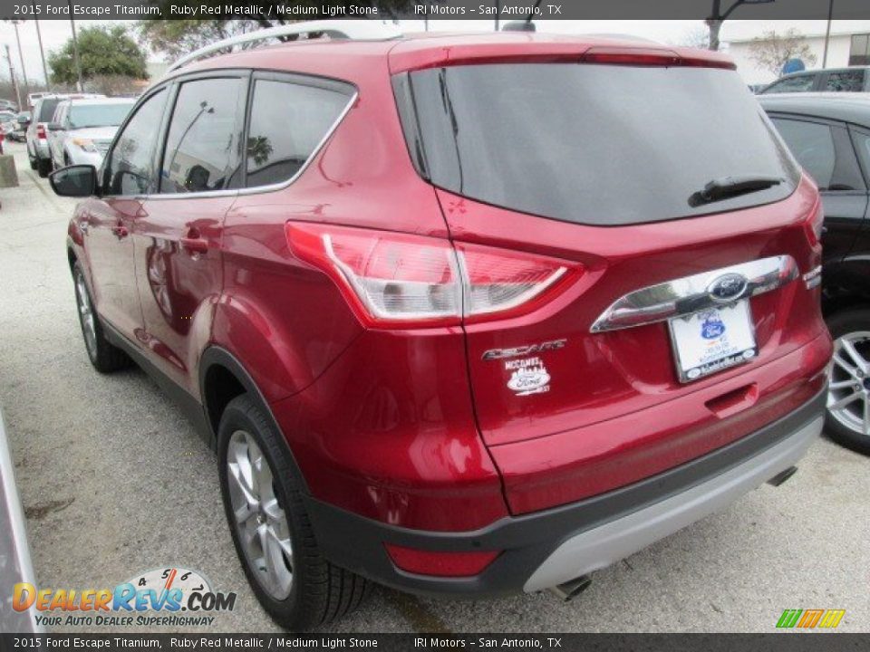 2015 Ford Escape Titanium Ruby Red Metallic / Medium Light Stone Photo #8