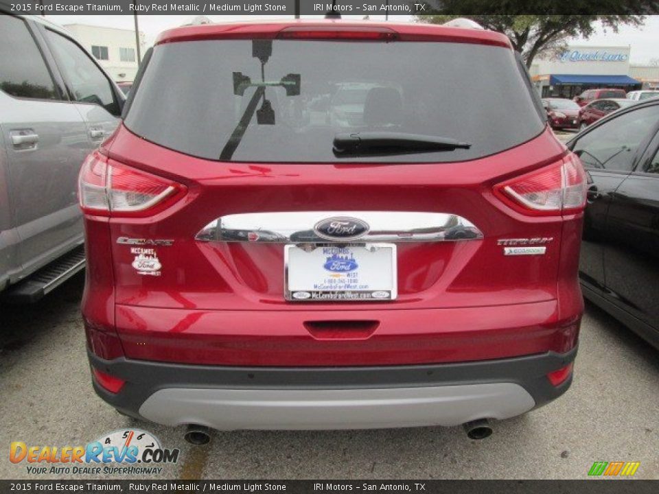 2015 Ford Escape Titanium Ruby Red Metallic / Medium Light Stone Photo #9