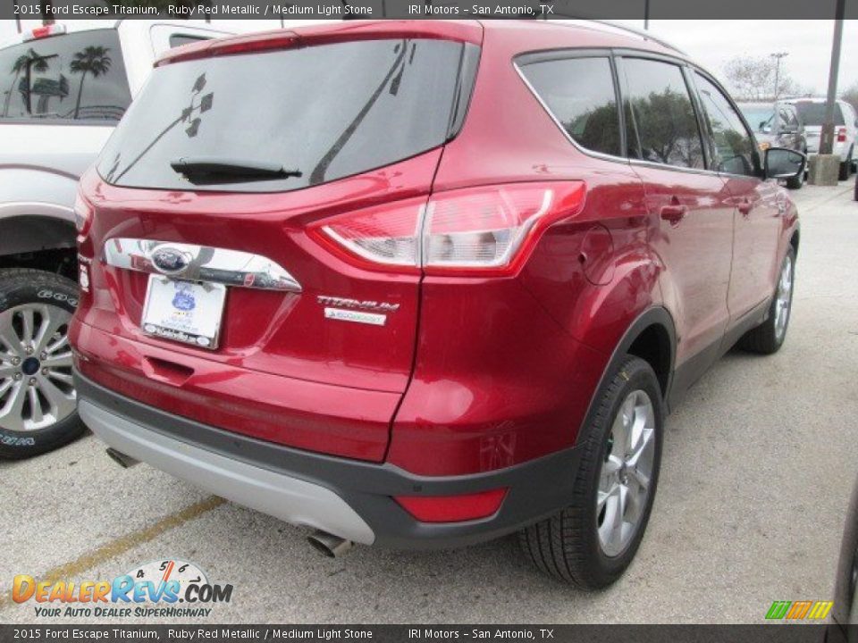 2015 Ford Escape Titanium Ruby Red Metallic / Medium Light Stone Photo #10