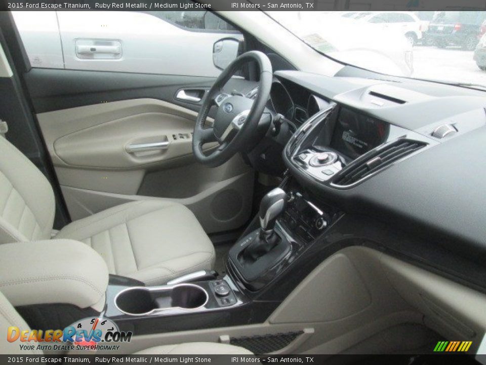 2015 Ford Escape Titanium Ruby Red Metallic / Medium Light Stone Photo #12