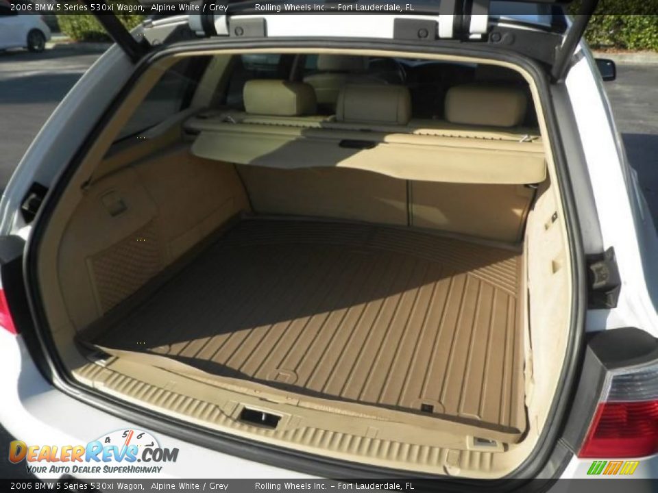 2006 BMW 5 Series 530xi Wagon Alpine White / Grey Photo #19