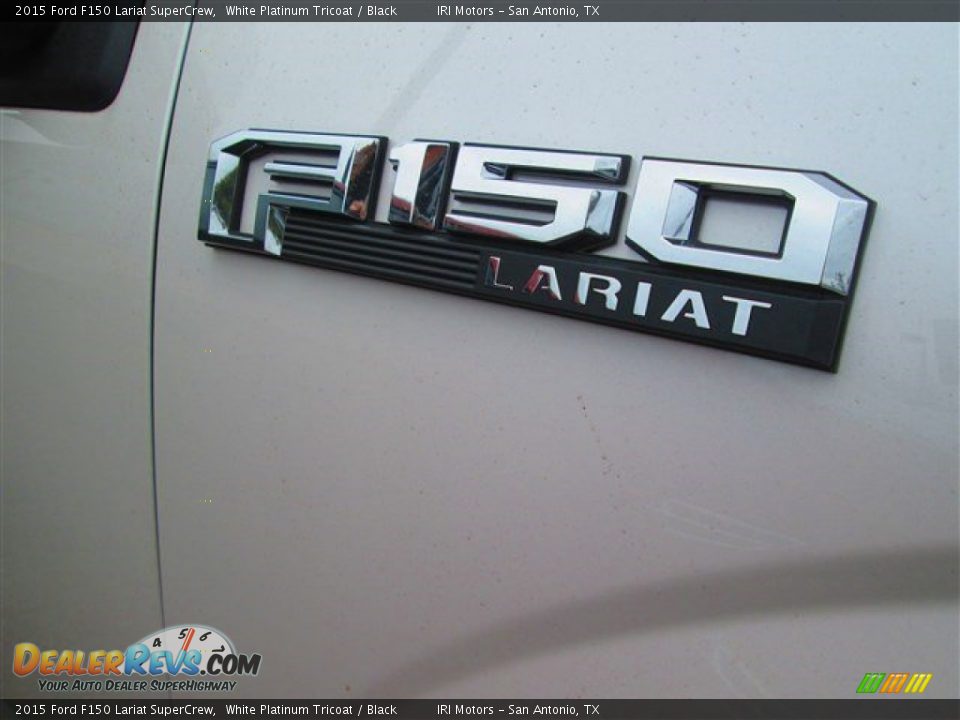 2015 Ford F150 Lariat SuperCrew White Platinum Tricoat / Black Photo #4