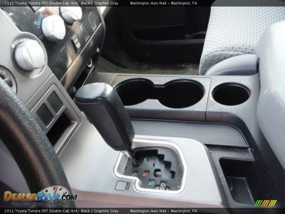 2011 Toyota Tundra SR5 Double Cab 4x4 Black / Graphite Gray Photo #15