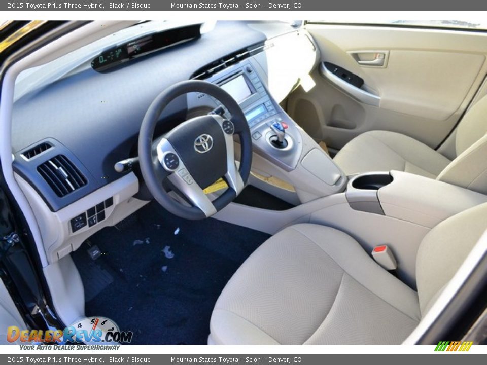 Bisque Interior - 2015 Toyota Prius Three Hybrid Photo #5
