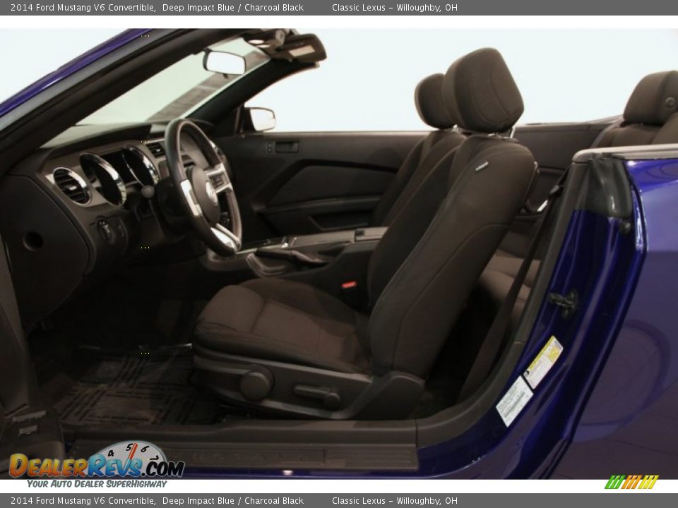 2014 Ford Mustang V6 Convertible Deep Impact Blue / Charcoal Black Photo #7