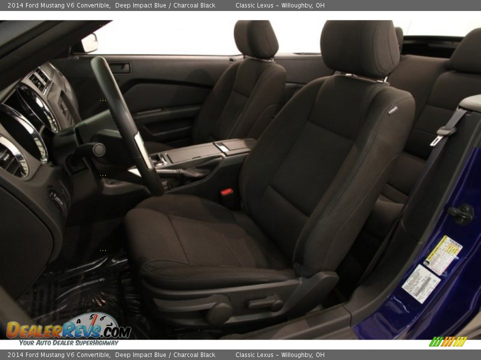 2014 Ford Mustang V6 Convertible Deep Impact Blue / Charcoal Black Photo #8