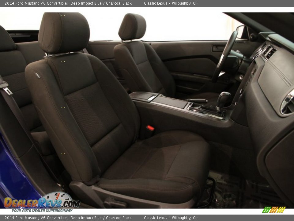 2014 Ford Mustang V6 Convertible Deep Impact Blue / Charcoal Black Photo #15