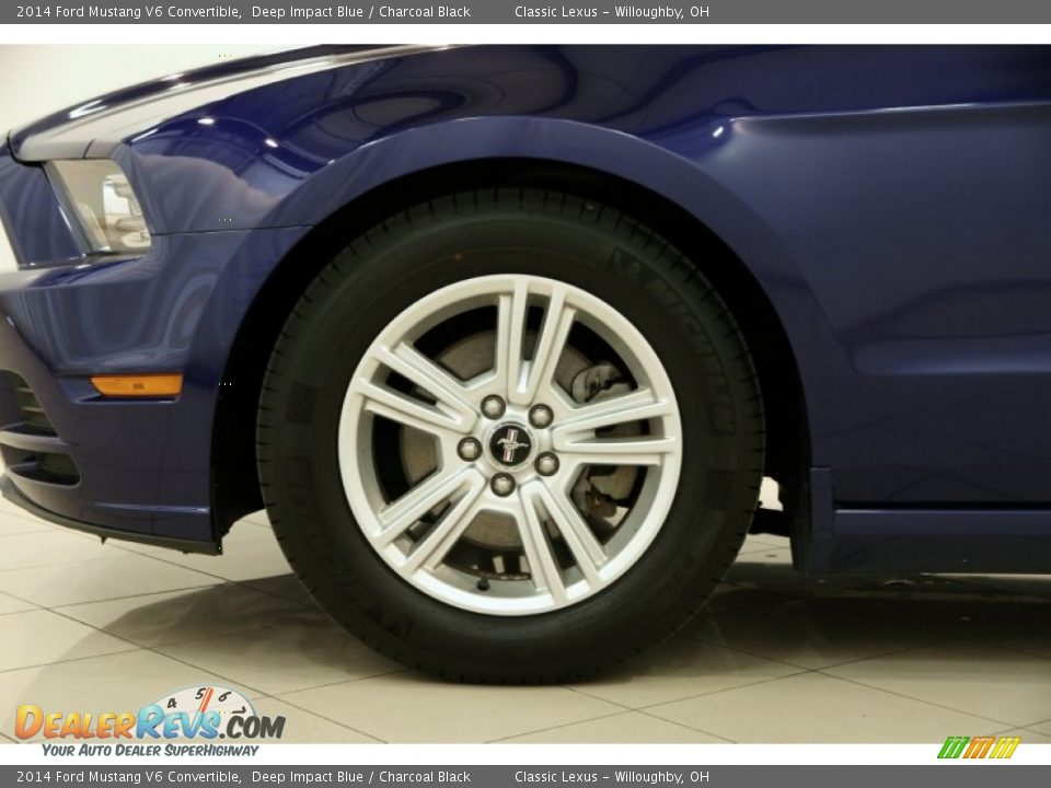 2014 Ford Mustang V6 Convertible Deep Impact Blue / Charcoal Black Photo #21