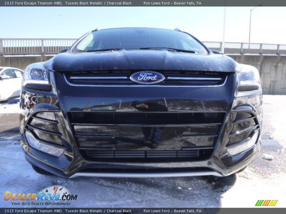 2015 Ford Escape Titanium 4WD Tuxedo Black Metallic / Charcoal Black Photo #4