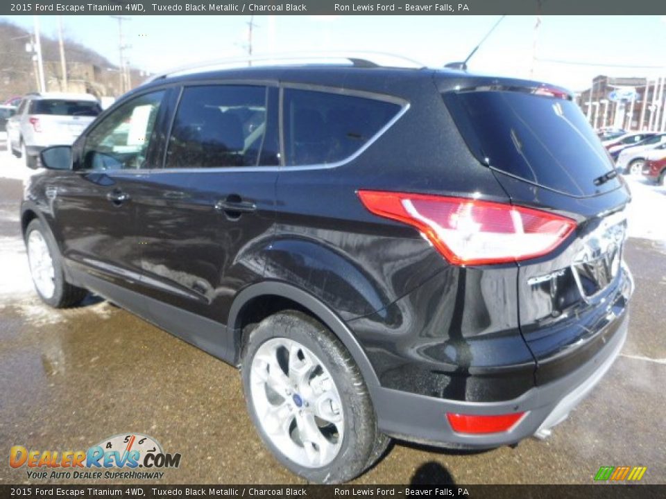 2015 Ford Escape Titanium 4WD Tuxedo Black Metallic / Charcoal Black Photo #7