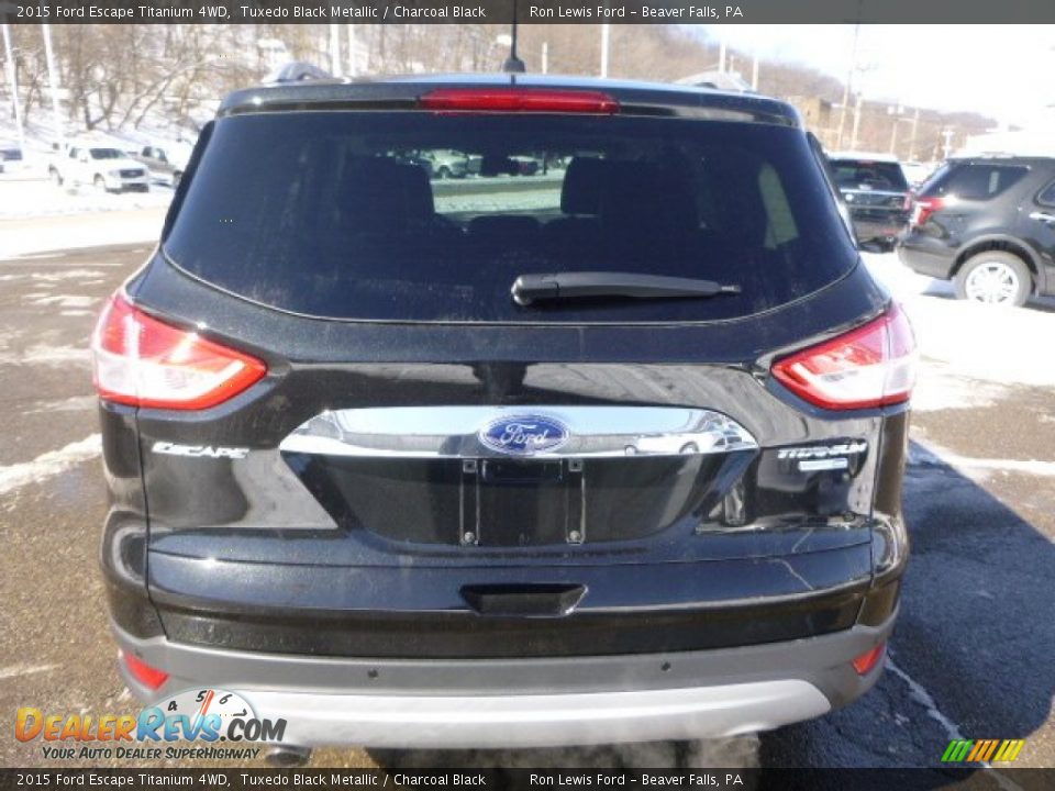 2015 Ford Escape Titanium 4WD Tuxedo Black Metallic / Charcoal Black Photo #8