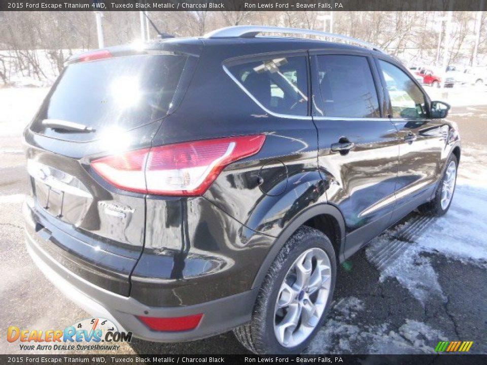 2015 Ford Escape Titanium 4WD Tuxedo Black Metallic / Charcoal Black Photo #9