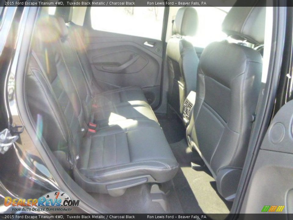 2015 Ford Escape Titanium 4WD Tuxedo Black Metallic / Charcoal Black Photo #10