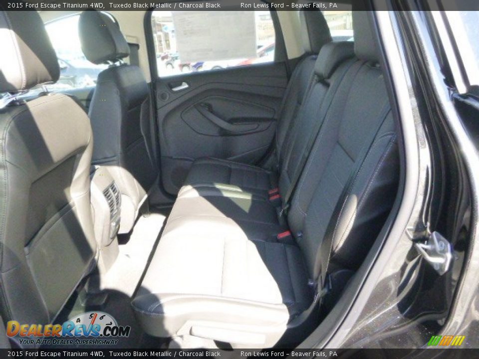 2015 Ford Escape Titanium 4WD Tuxedo Black Metallic / Charcoal Black Photo #14