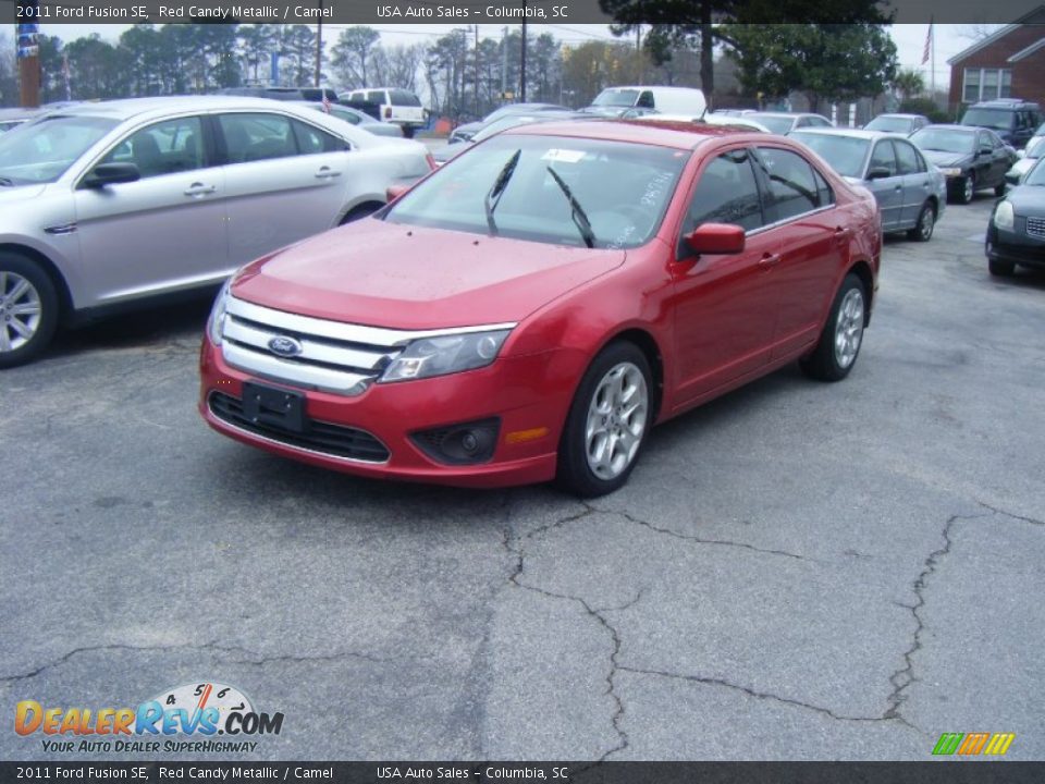 2011 Ford Fusion SE Red Candy Metallic / Camel Photo #1