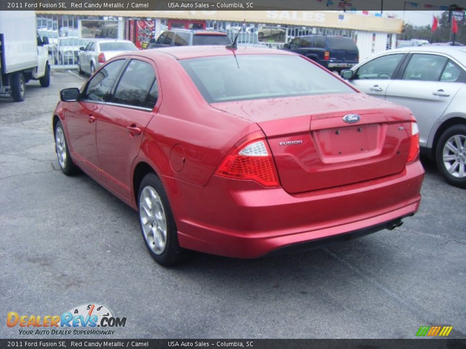2011 Ford Fusion SE Red Candy Metallic / Camel Photo #2