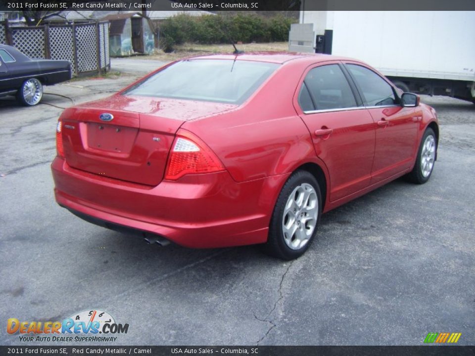 2011 Ford Fusion SE Red Candy Metallic / Camel Photo #3
