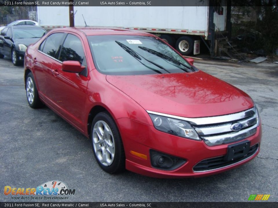 2011 Ford Fusion SE Red Candy Metallic / Camel Photo #4