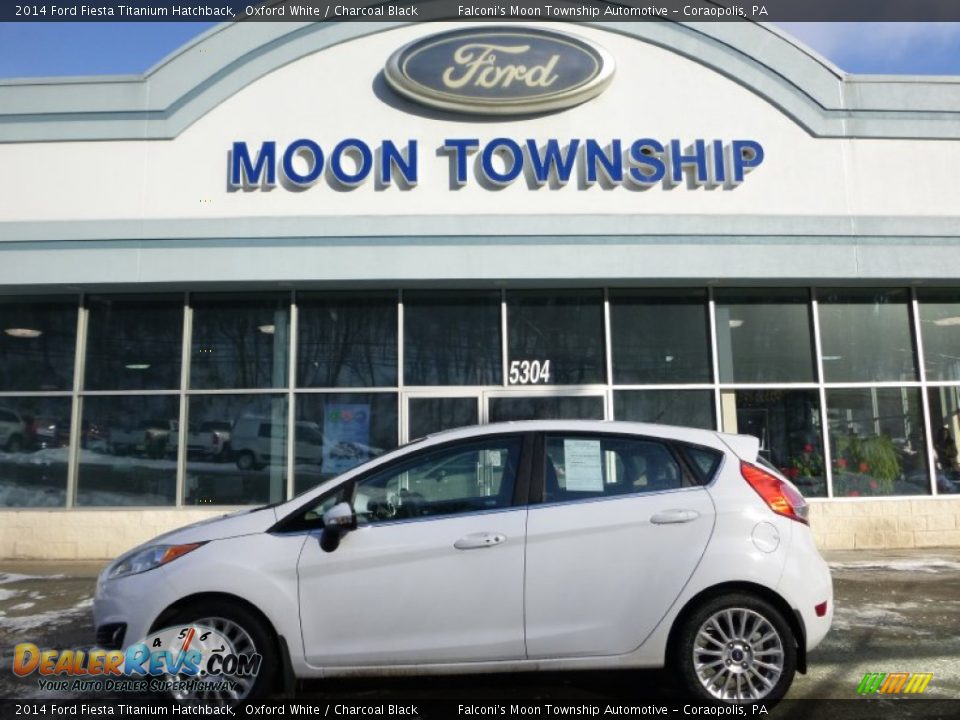 2014 Ford Fiesta Titanium Hatchback Oxford White / Charcoal Black Photo #4