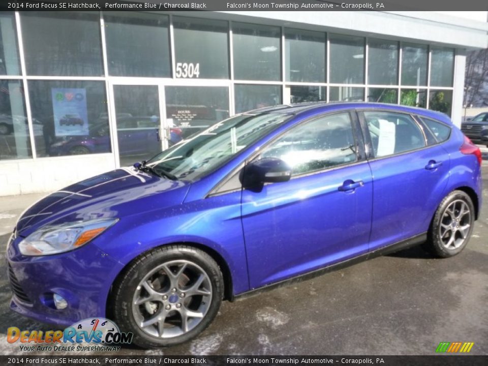 2014 Ford Focus SE Hatchback Performance Blue / Charcoal Black Photo #5