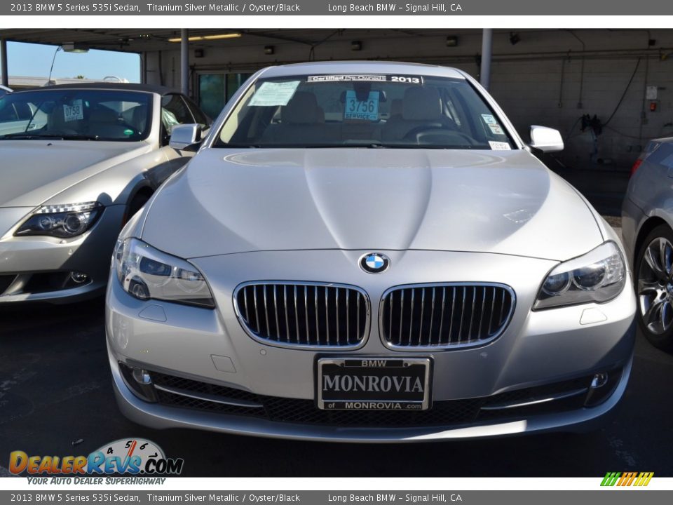 2013 BMW 5 Series 535i Sedan Titanium Silver Metallic / Oyster/Black Photo #3