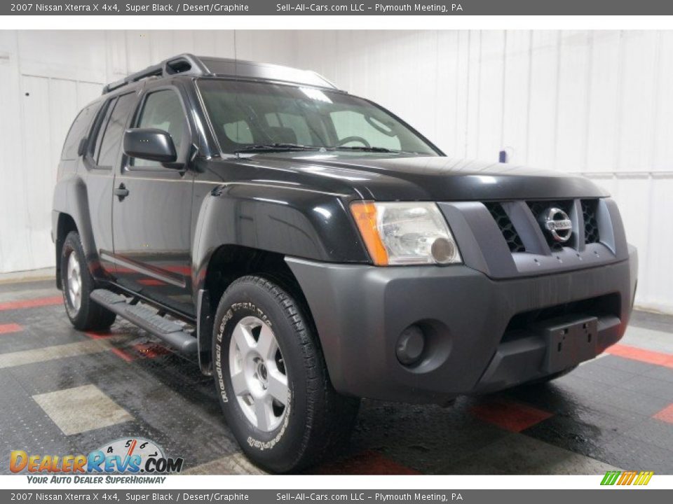 2007 Nissan Xterra X 4x4 Super Black / Desert/Graphite Photo #5