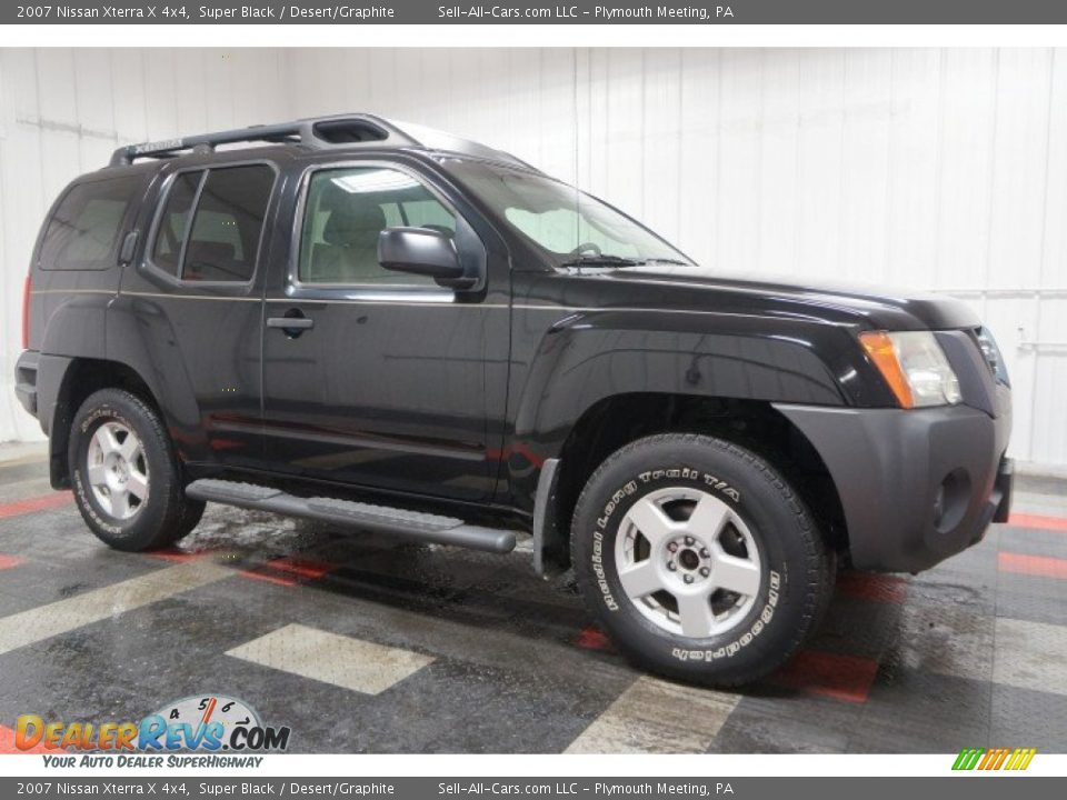2007 Nissan Xterra X 4x4 Super Black / Desert/Graphite Photo #6