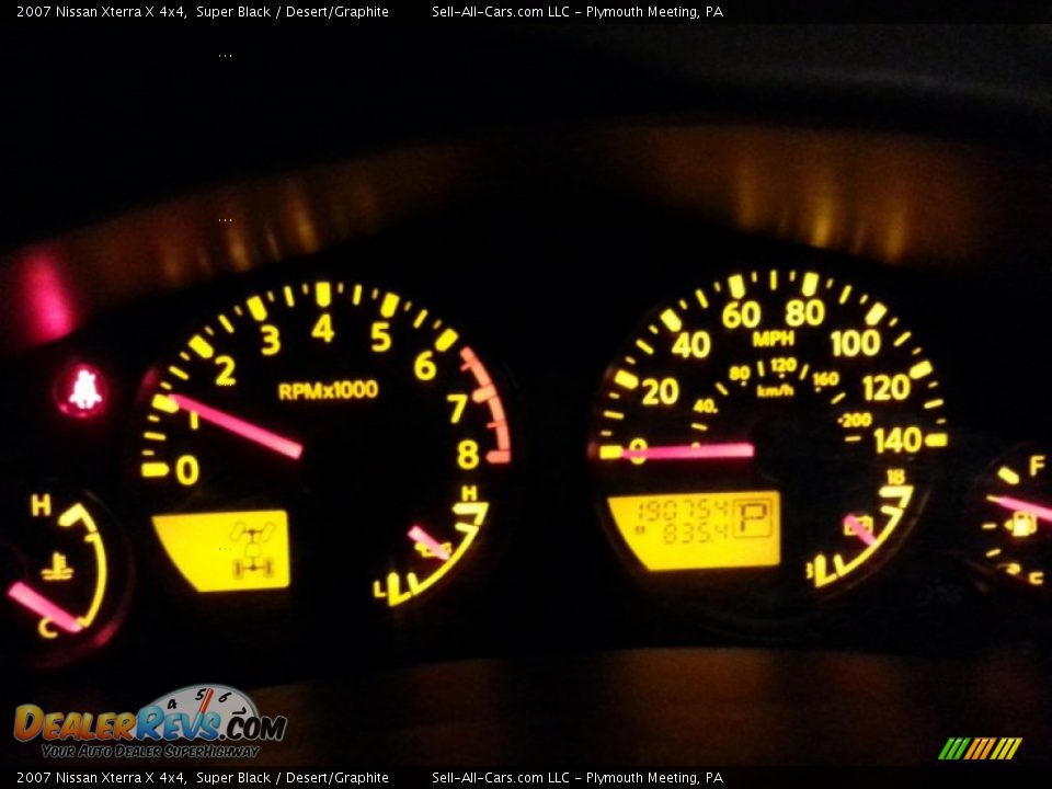 2007 Nissan Xterra X 4x4 Super Black / Desert/Graphite Photo #24