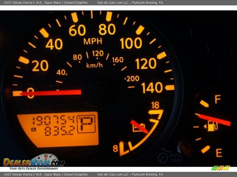 2007 Nissan Xterra X 4x4 Super Black / Desert/Graphite Photo #25