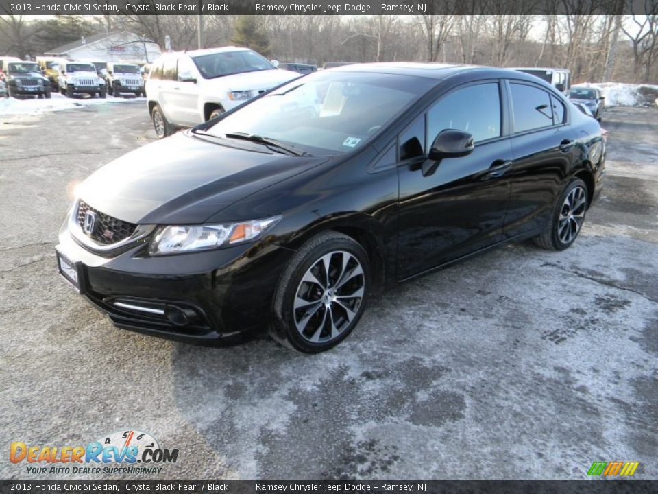 2013 Honda Civic Si Sedan Crystal Black Pearl / Black Photo #1