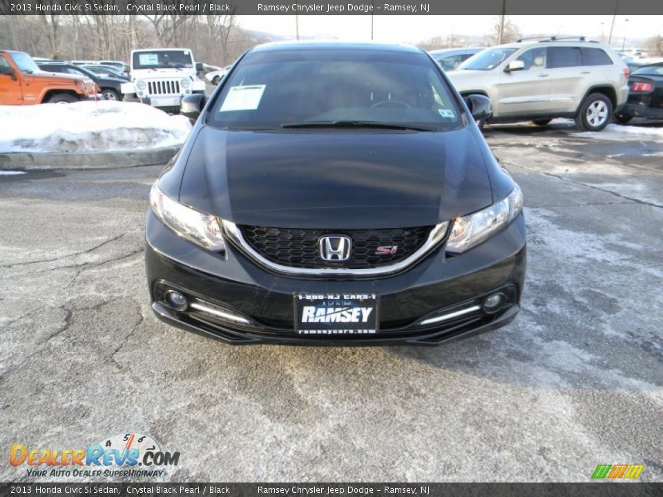 2013 Honda Civic Si Sedan Crystal Black Pearl / Black Photo #2