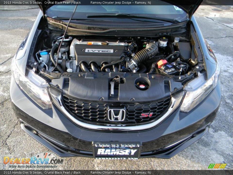 2013 Honda Civic Si Sedan Crystal Black Pearl / Black Photo #3