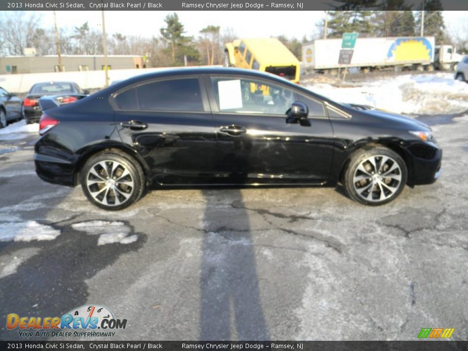 2013 Honda Civic Si Sedan Crystal Black Pearl / Black Photo #5