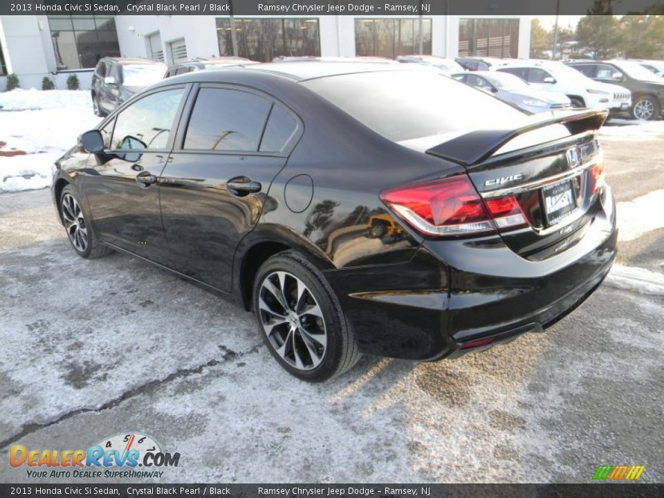 2013 Honda Civic Si Sedan Crystal Black Pearl / Black Photo #9
