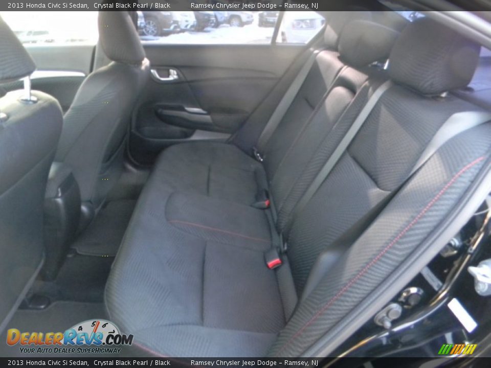 2013 Honda Civic Si Sedan Crystal Black Pearl / Black Photo #11