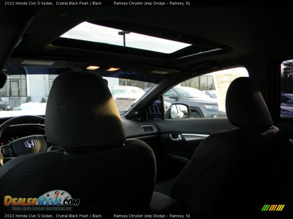 2013 Honda Civic Si Sedan Crystal Black Pearl / Black Photo #12