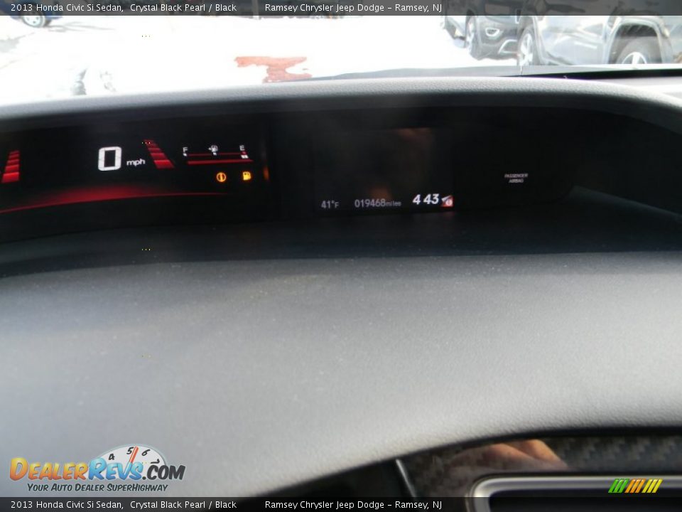 2013 Honda Civic Si Sedan Crystal Black Pearl / Black Photo #15