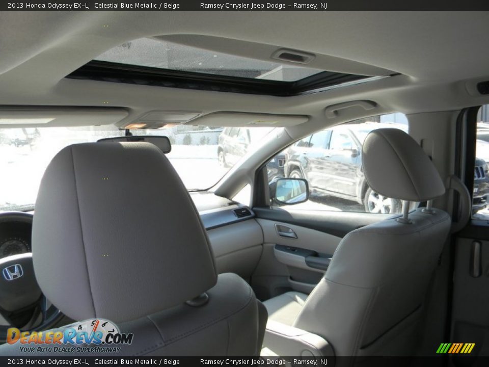 2013 Honda Odyssey EX-L Celestial Blue Metallic / Beige Photo #13