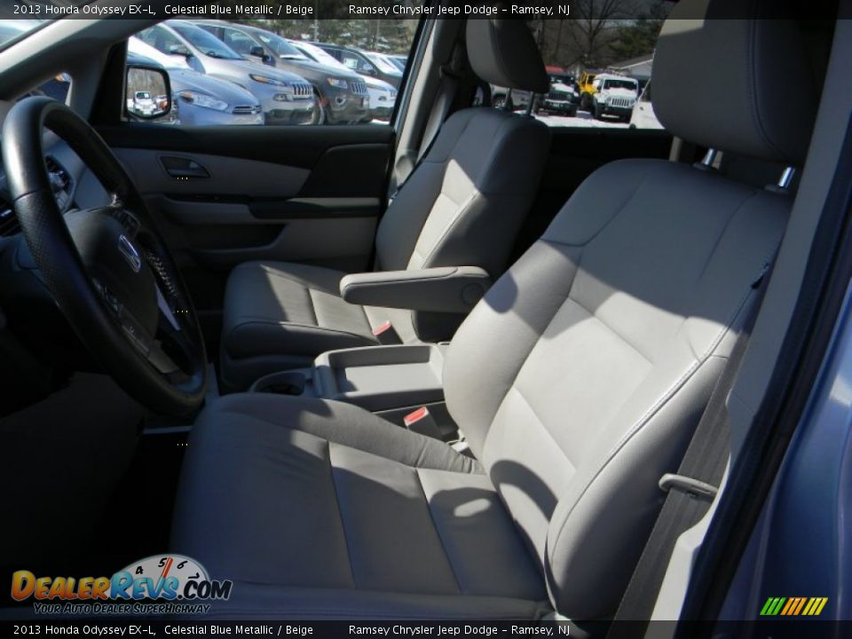 2013 Honda Odyssey EX-L Celestial Blue Metallic / Beige Photo #15