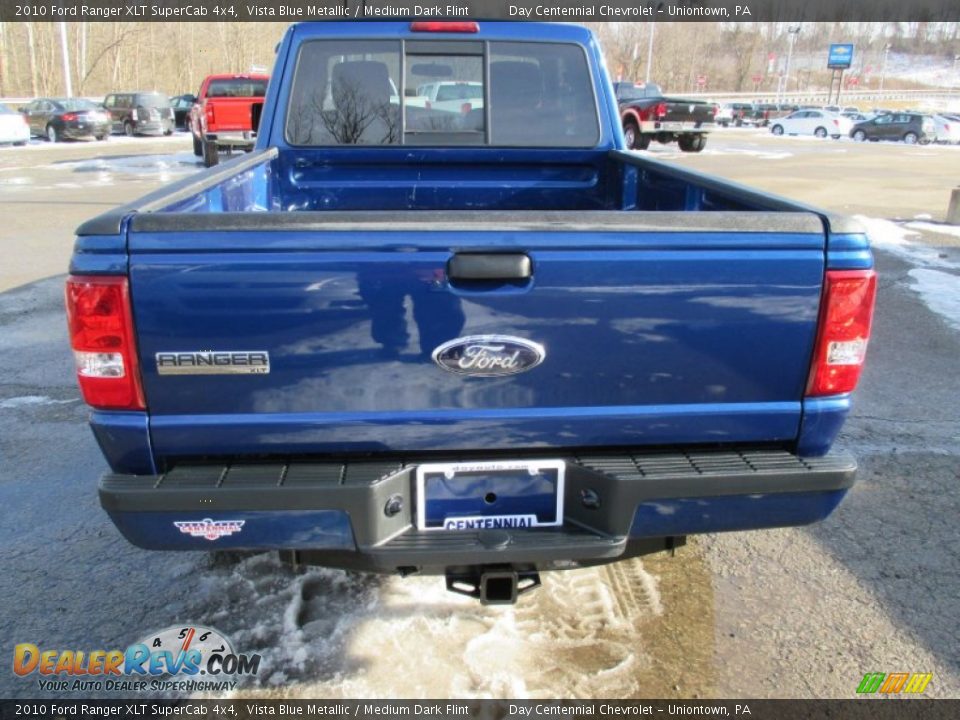 2010 Ford Ranger XLT SuperCab 4x4 Vista Blue Metallic / Medium Dark Flint Photo #6