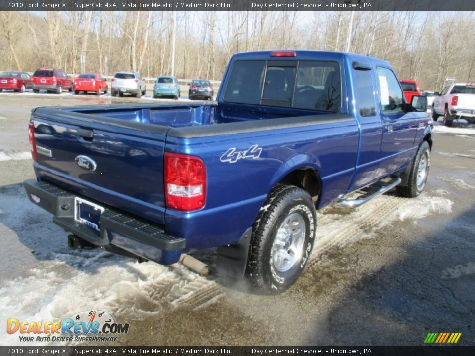 2010 Ford Ranger XLT SuperCab 4x4 Vista Blue Metallic / Medium Dark Flint Photo #9