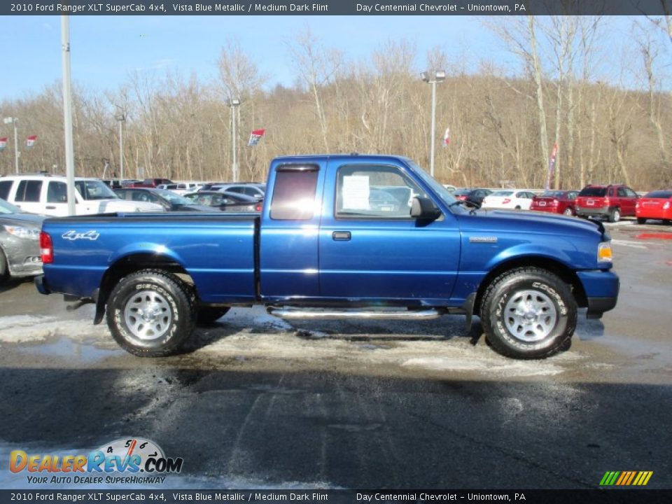 2010 Ford Ranger XLT SuperCab 4x4 Vista Blue Metallic / Medium Dark Flint Photo #11