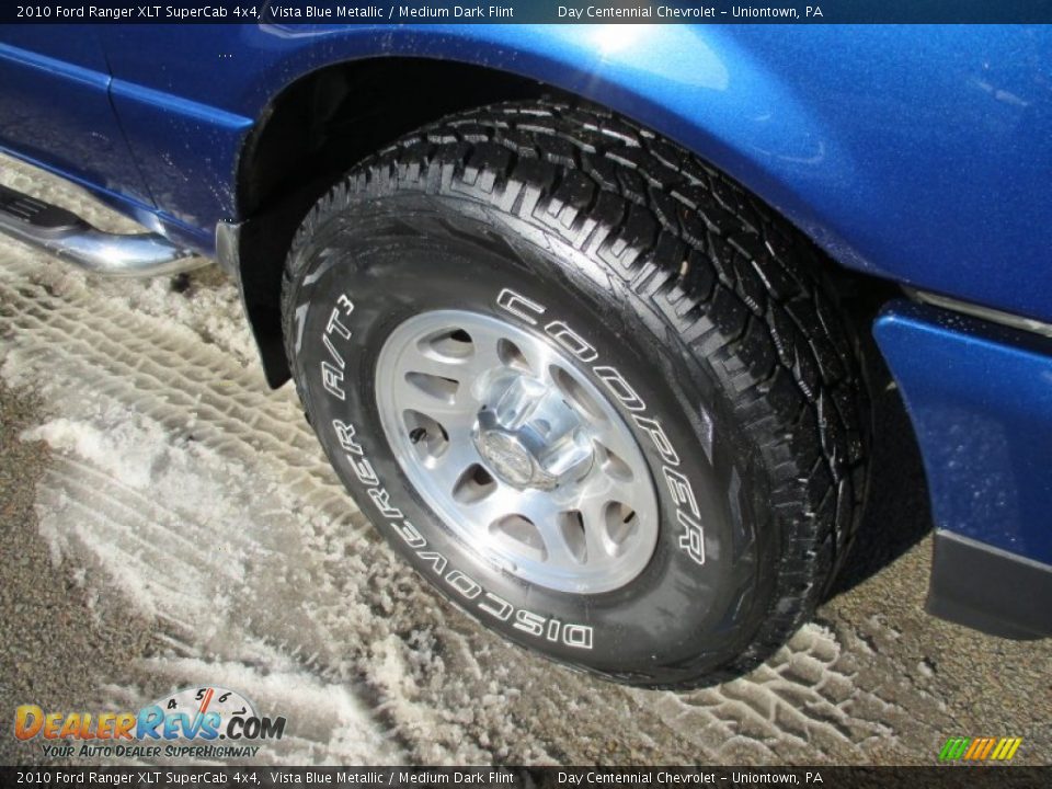 2010 Ford Ranger XLT SuperCab 4x4 Vista Blue Metallic / Medium Dark Flint Photo #13