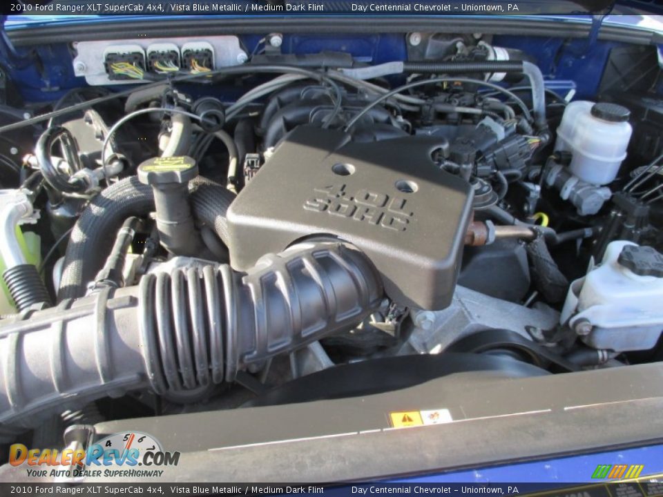 2010 Ford Ranger XLT SuperCab 4x4 Vista Blue Metallic / Medium Dark Flint Photo #17