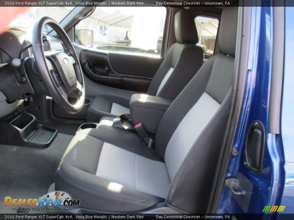 2010 Ford Ranger XLT SuperCab 4x4 Vista Blue Metallic / Medium Dark Flint Photo #19