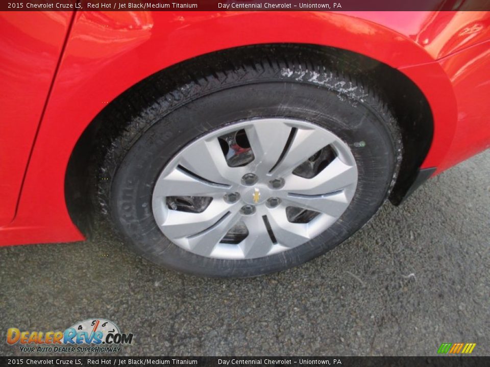 2015 Chevrolet Cruze LS Red Hot / Jet Black/Medium Titanium Photo #3