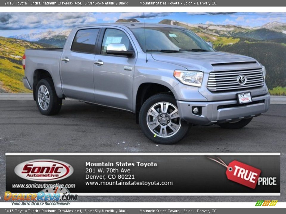 2015 Toyota Tundra Platinum CrewMax 4x4 Silver Sky Metallic / Black Photo #1